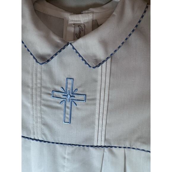 Carriage Boutique Embroidered Christening Romper & Bonnet Set 18 Months NEW $54 - Picture 4 of 14
